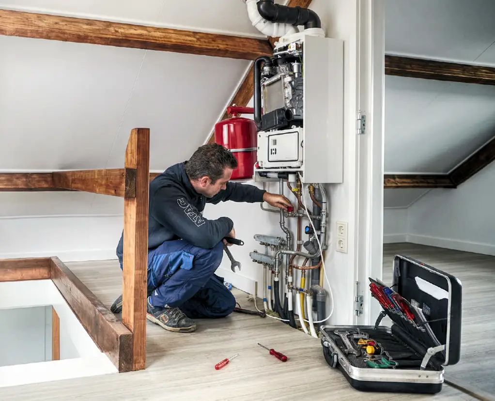 Detail technológie plynového kotla